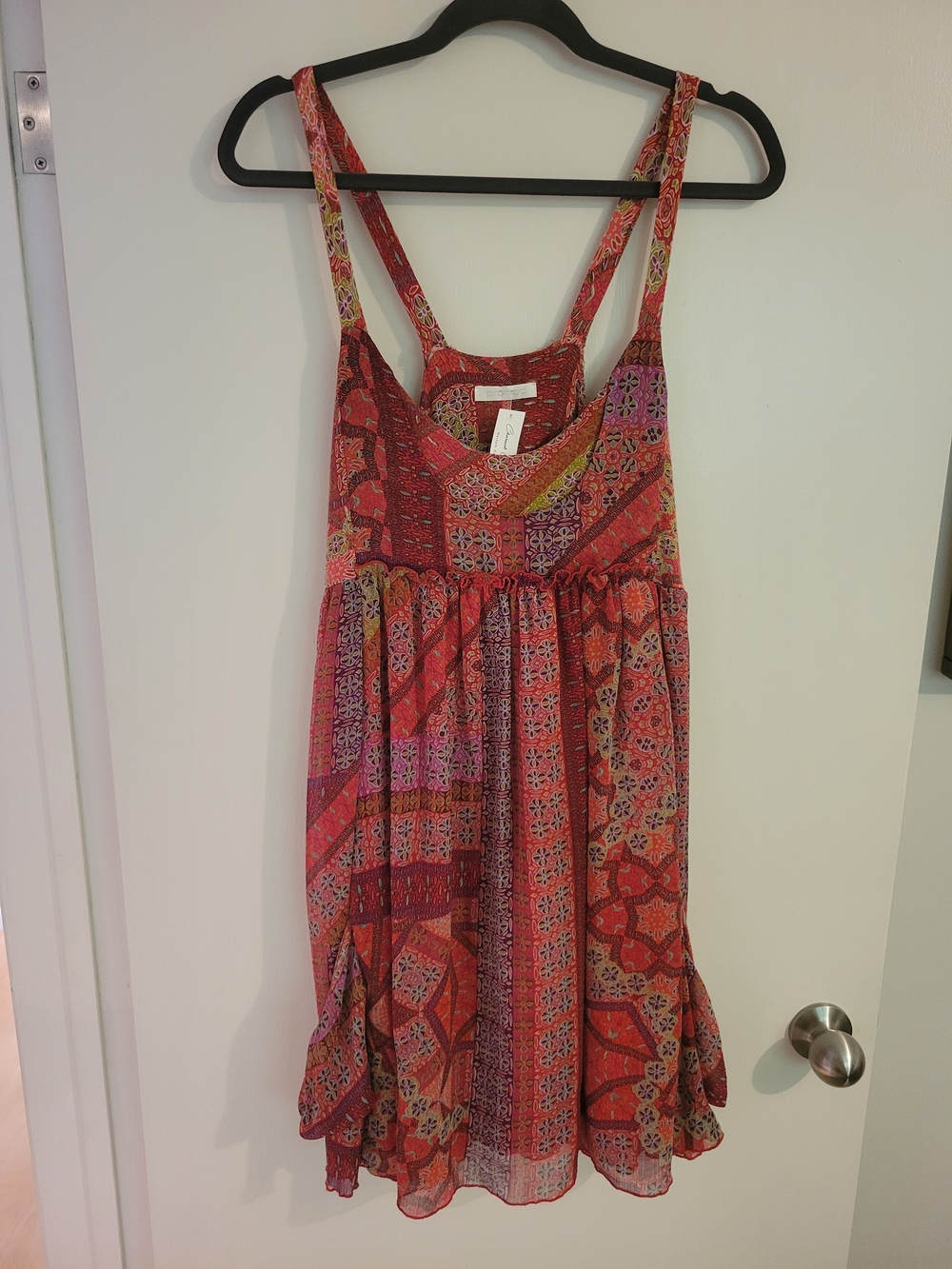 Promod Red Patterned Mini Sundress - Picture 2 of 3